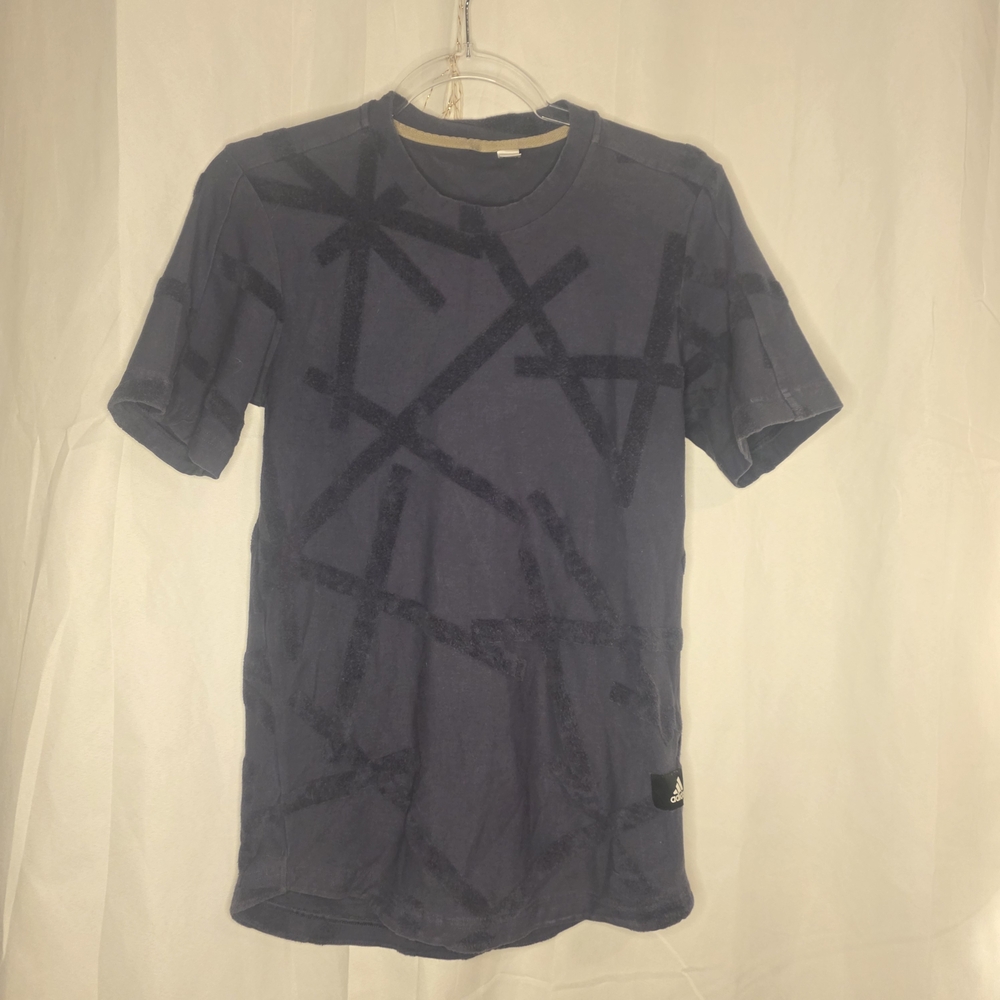 Adidas Men's Blue Graphic T-Shirt